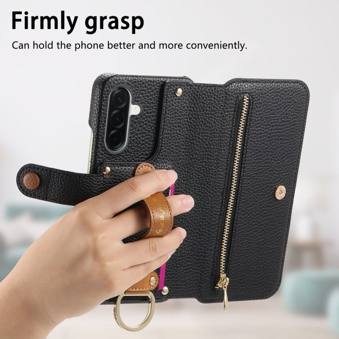 Housse Samsung Galaxy A27 RFID zippée wallet PU premium