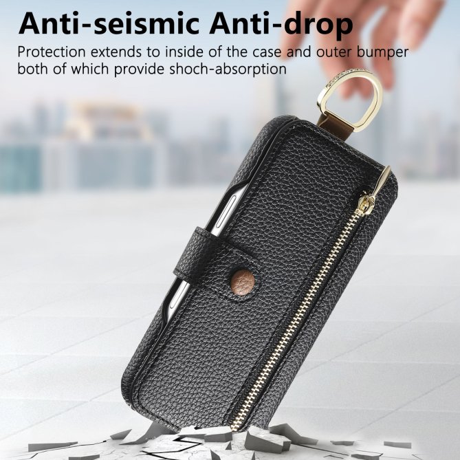 Housse Samsung Galaxy A27 RFID zippée wallet PU premium