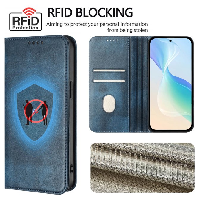 Housse Samsung Galaxy A27 RFID texture rétro wallet