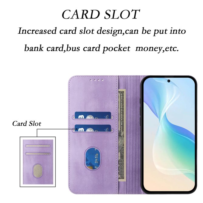 Housse Samsung Galaxy A27 RFID texture rétro wallet