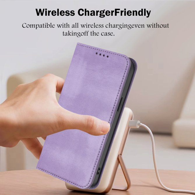 Housse Samsung Galaxy A27 RFID texture rétro wallet