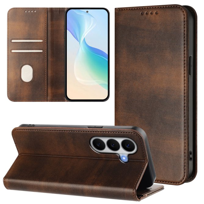 Housse Samsung Galaxy A27 RFID texture rétro wallet