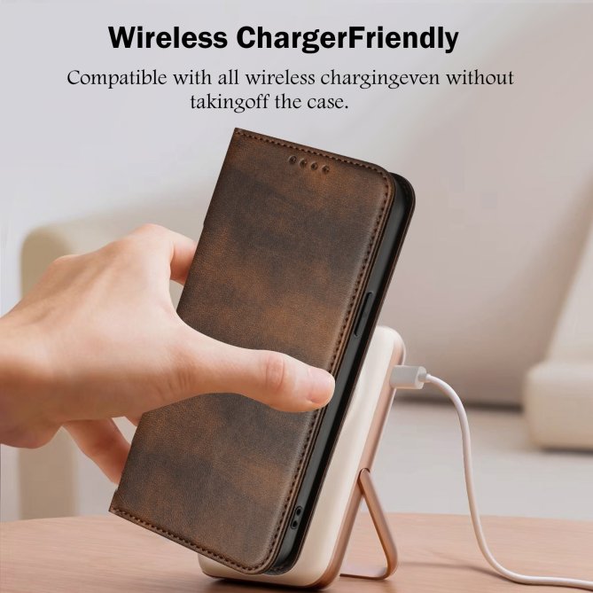 Housse Samsung Galaxy A27 RFID texture rétro wallet