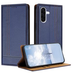 Coque Samsung Galaxy A27 cuir grille L béquille porte-cartes