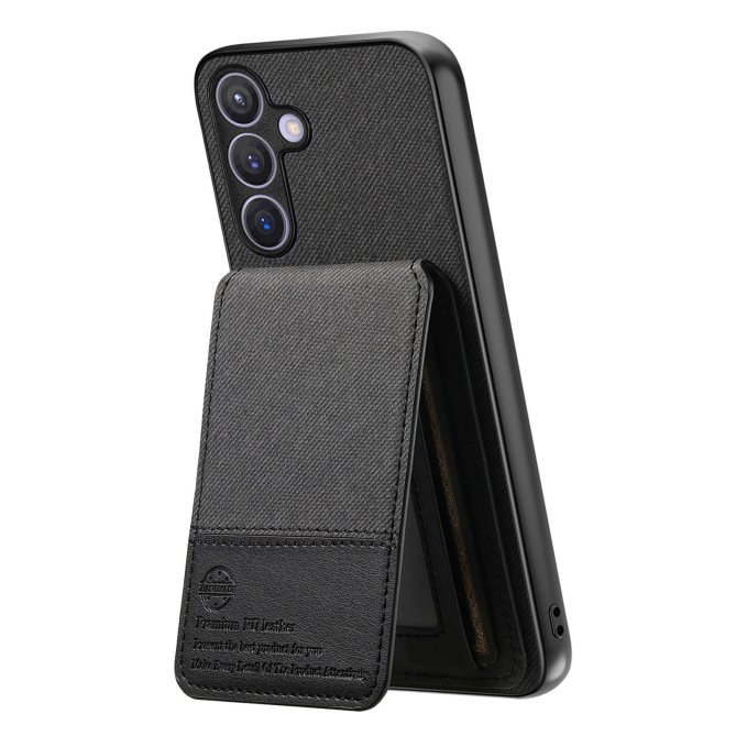 Coque Samsung Galaxy A27 tissu RFID PC TPU porte-cartes