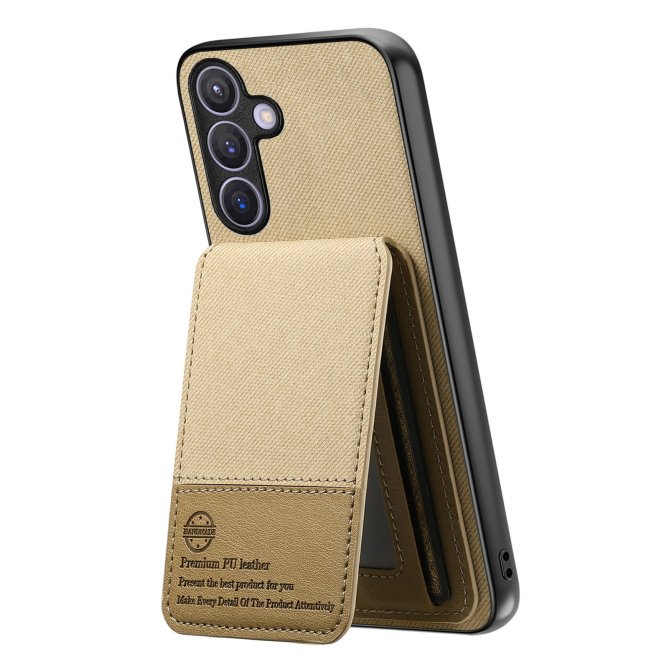 Coque Samsung Galaxy A27 tissu RFID PC TPU porte-cartes