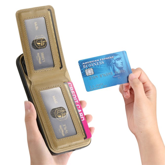 Coque Samsung Galaxy A27 tissu RFID PC TPU porte-cartes