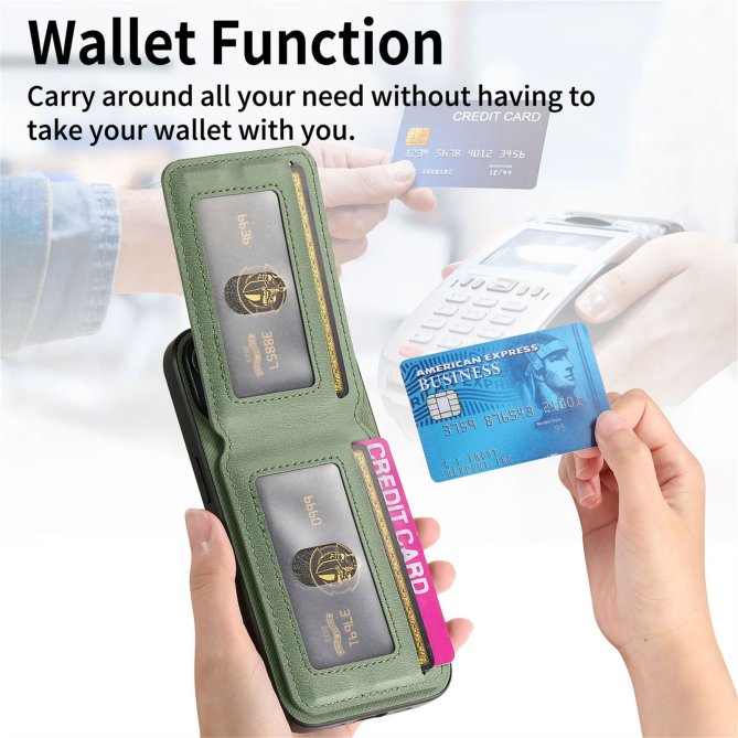 Coque Samsung Galaxy A27 tissu RFID PC TPU porte-cartes