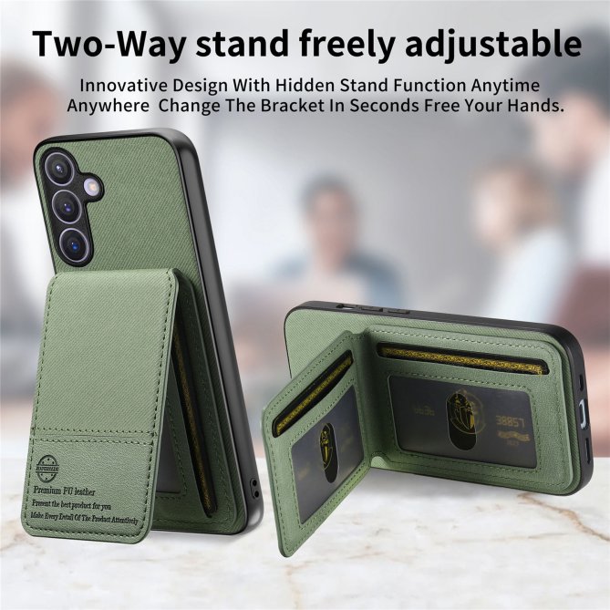 Coque Samsung Galaxy A27 tissu RFID PC TPU porte-cartes