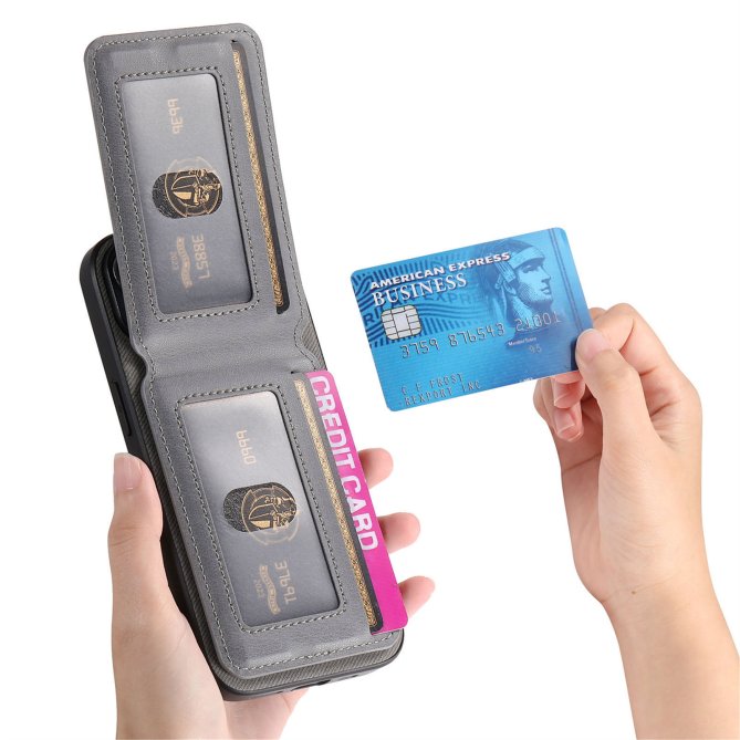 Coque Samsung Galaxy A27 tissu RFID PC TPU porte-cartes