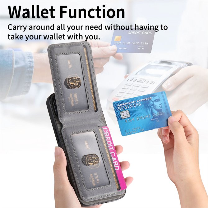 Coque Samsung Galaxy A27 tissu RFID PC TPU porte-cartes