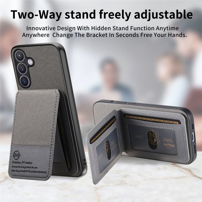 Coque Samsung Galaxy A27 tissu RFID PC TPU porte-cartes