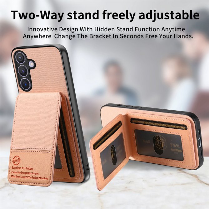 Coque Samsung Galaxy A27 tissu RFID PC TPU porte-cartes