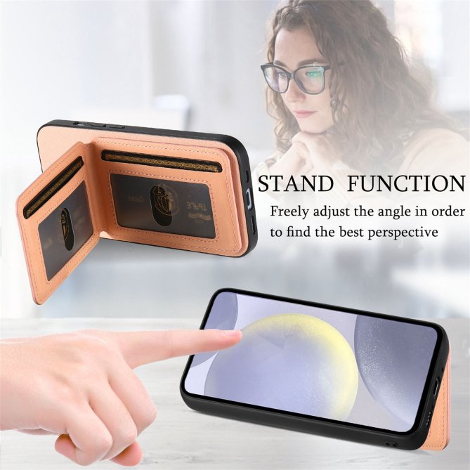 Coque Samsung Galaxy A27 tissu RFID PC TPU porte-cartes