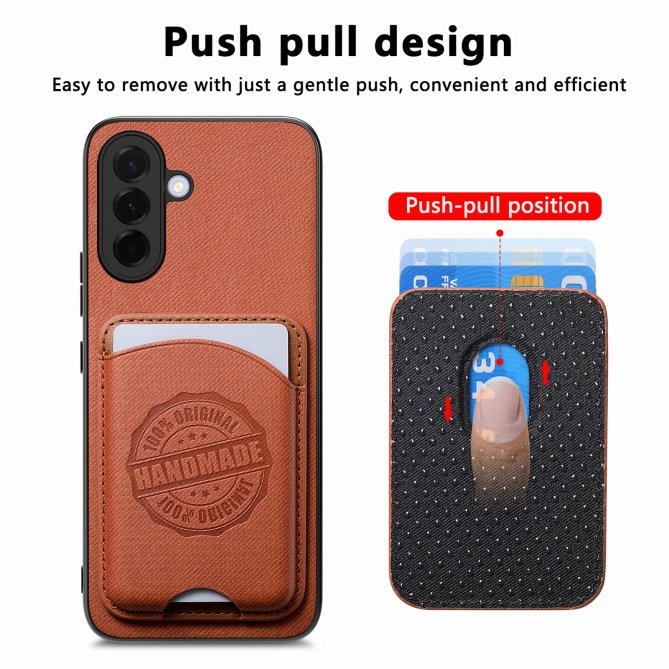 Coque Samsung Galaxy A27 twill PC TPU porte-cartes magnétique amovible