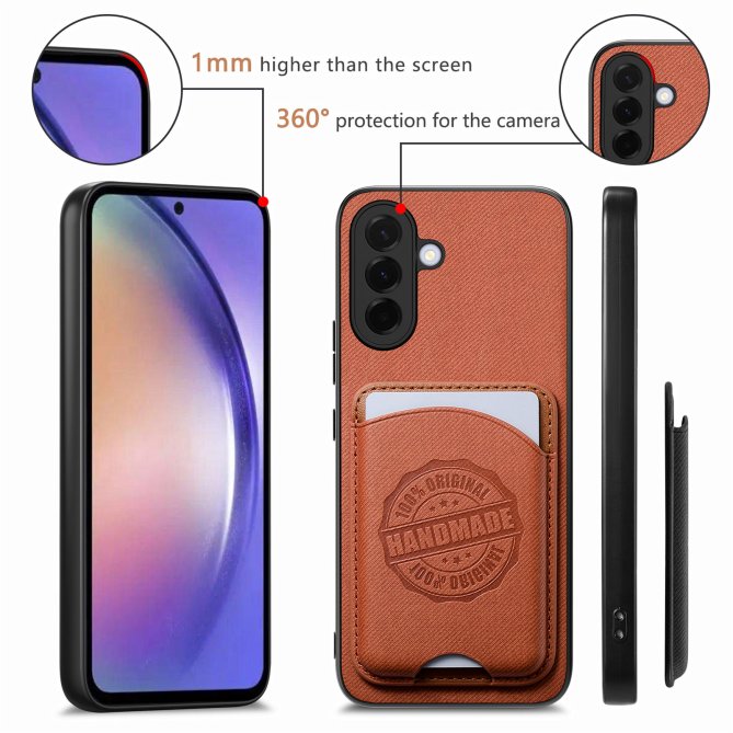 Coque Samsung Galaxy A27 twill PC TPU porte-cartes magnétique amovible