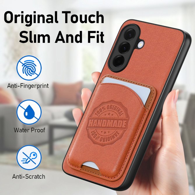 Coque Samsung Galaxy A27 twill PC TPU porte-cartes magnétique amovible
