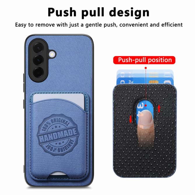 Coque Samsung Galaxy A27 twill PC TPU porte-cartes magnétique amovible