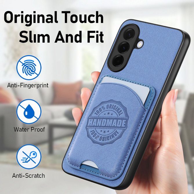 Coque Samsung Galaxy A27 twill PC TPU porte-cartes magnétique amovible