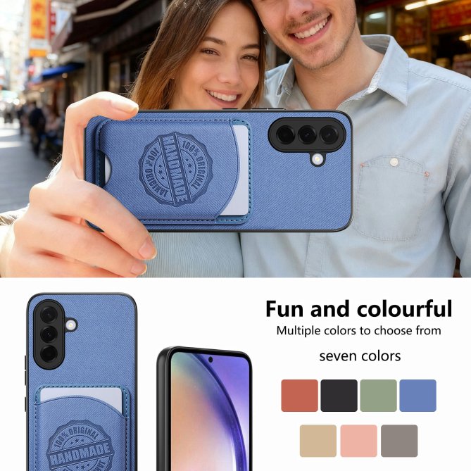 Coque Samsung Galaxy A27 twill PC TPU porte-cartes magnétique amovible