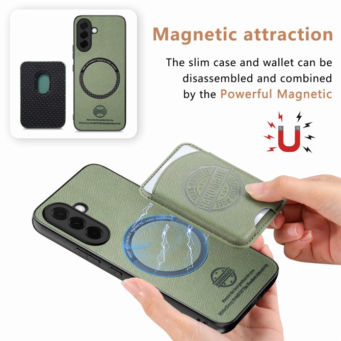 Coque Samsung Galaxy A27 twill PC TPU porte-cartes magnétique amovible