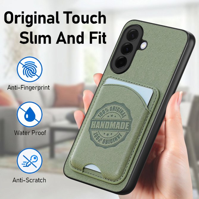 Coque Samsung Galaxy A27 twill PC TPU porte-cartes magnétique amovible