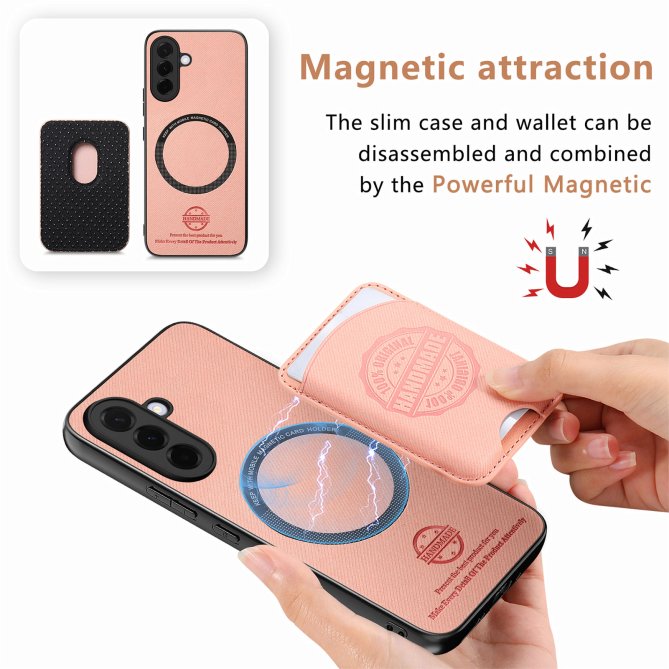 Coque Samsung Galaxy A27 twill PC TPU porte-cartes magnétique amovible