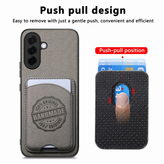 Coque Samsung Galaxy A27 twill PC TPU porte-cartes magnétique amovible