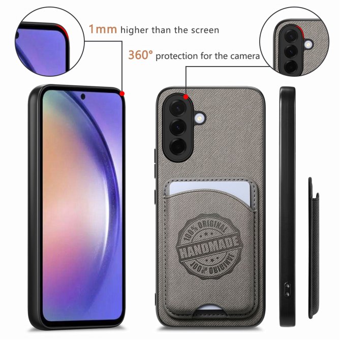 Coque Samsung Galaxy A27 twill PC TPU porte-cartes magnétique amovible