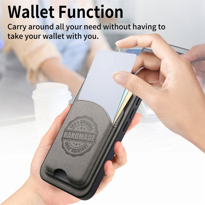 Coque Samsung Galaxy A27 twill PC TPU porte-cartes magnétique amovible