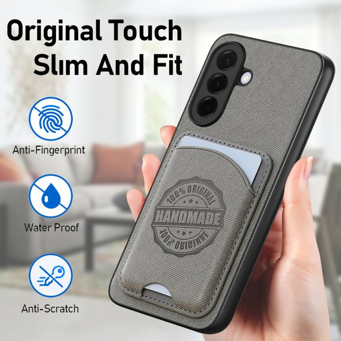 Coque Samsung Galaxy A27 twill PC TPU porte-cartes magnétique amovible