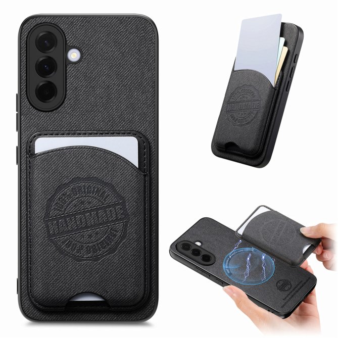Coque Samsung Galaxy A27 twill PC TPU porte-cartes magnétique amovible