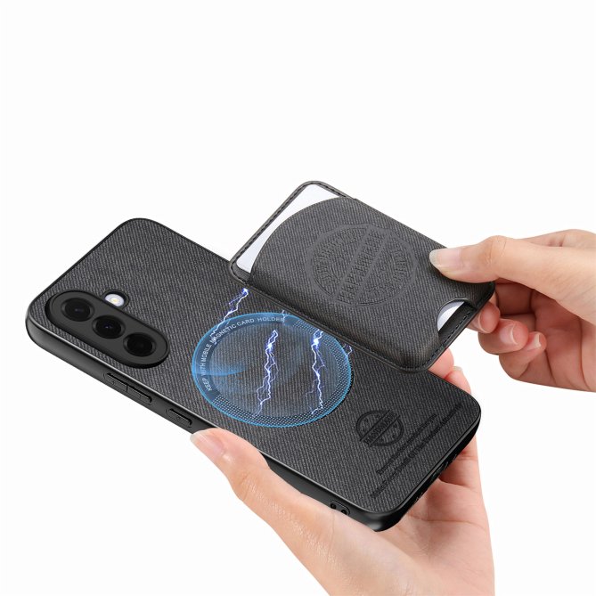 Coque Samsung Galaxy A27 twill PC TPU porte-cartes magnétique amovible