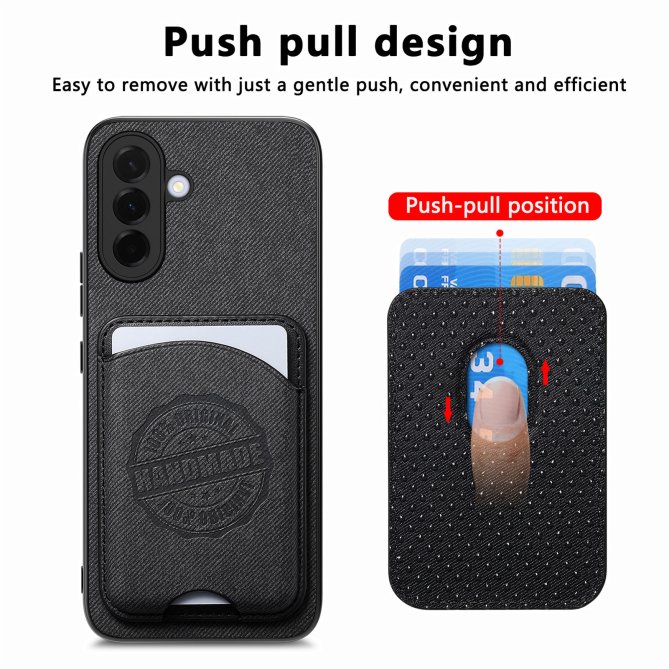 Coque Samsung Galaxy A27 twill PC TPU porte-cartes magnétique amovible