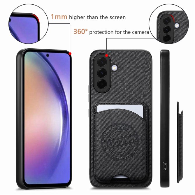 Coque Samsung Galaxy A27 twill PC TPU porte-cartes magnétique amovible