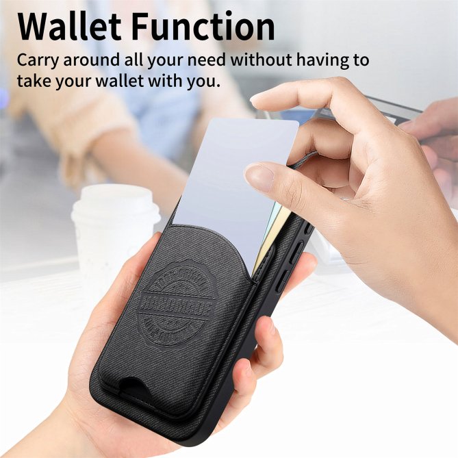 Coque Samsung Galaxy A27 twill PC TPU porte-cartes magnétique amovible