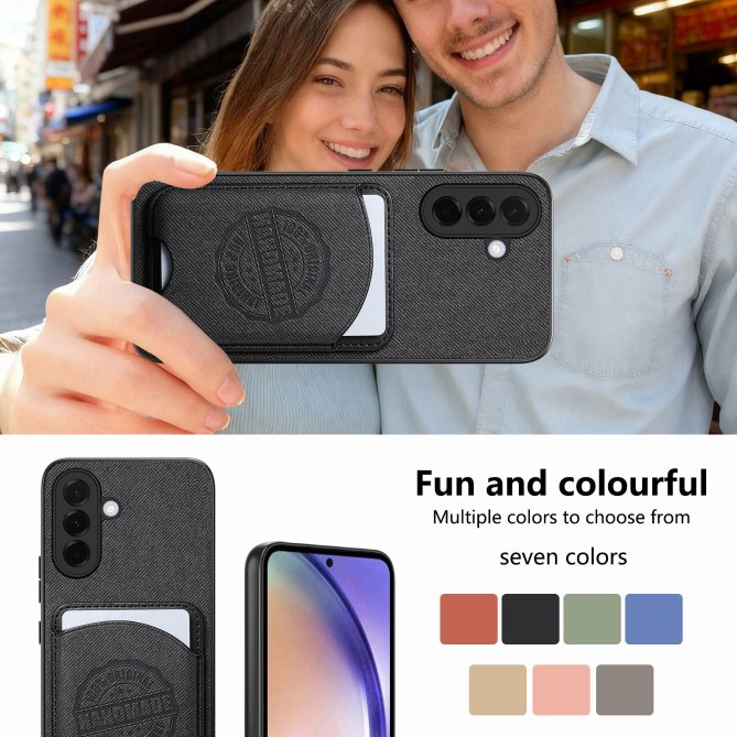 Coque Samsung Galaxy A27 twill PC TPU porte-cartes magnétique amovible