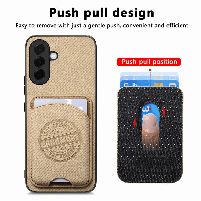 Coque Samsung Galaxy A27 twill PC TPU porte-cartes magnétique amovible