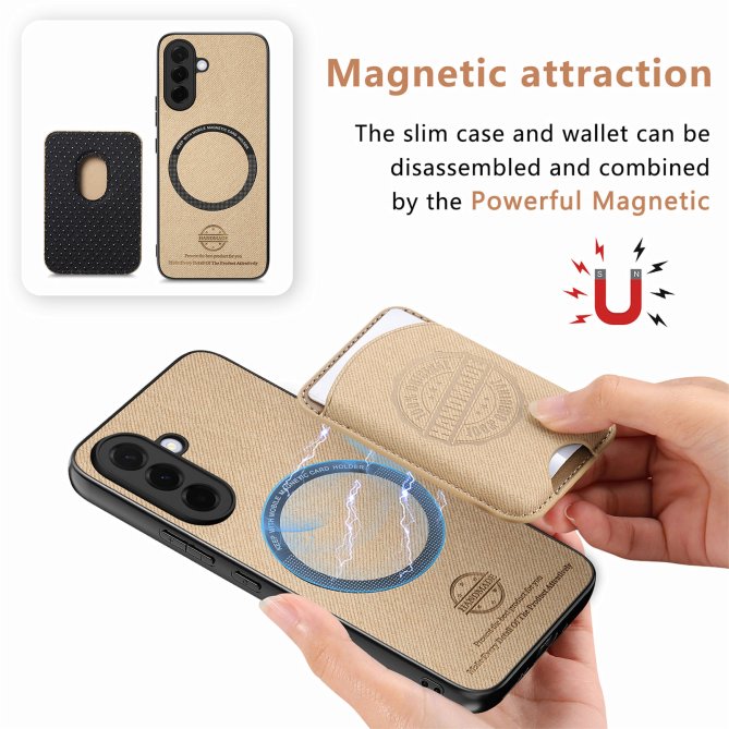 Coque Samsung Galaxy A27 twill PC TPU porte-cartes magnétique amovible