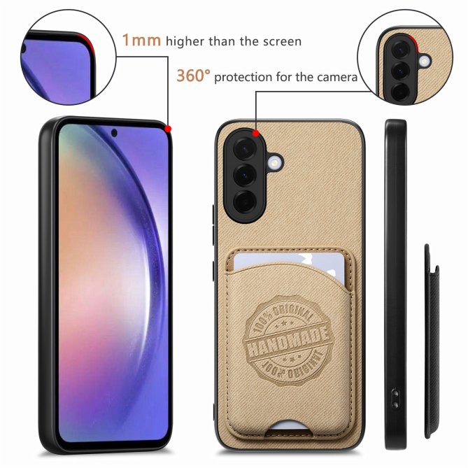 Coque Samsung Galaxy A27 twill PC TPU porte-cartes magnétique amovible