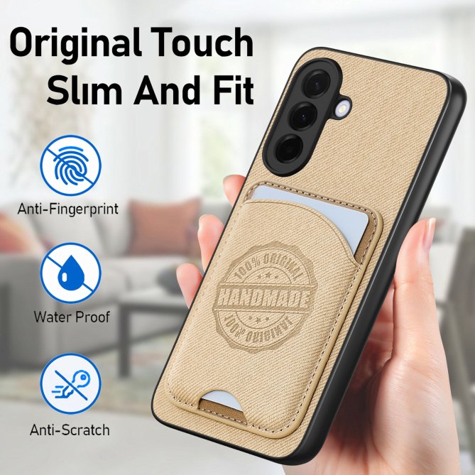 Coque Samsung Galaxy A27 twill PC TPU porte-cartes magnétique amovible