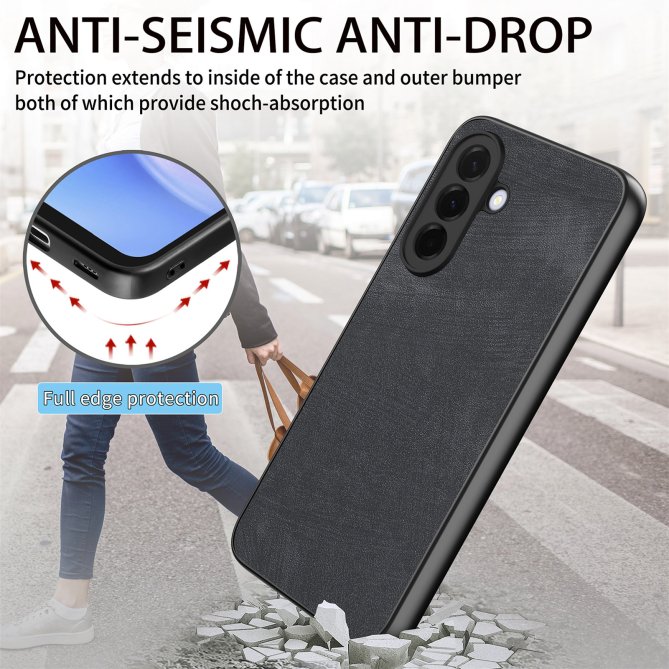 Coque Samsung Galaxy A27 slim rétro cuir anti-choc