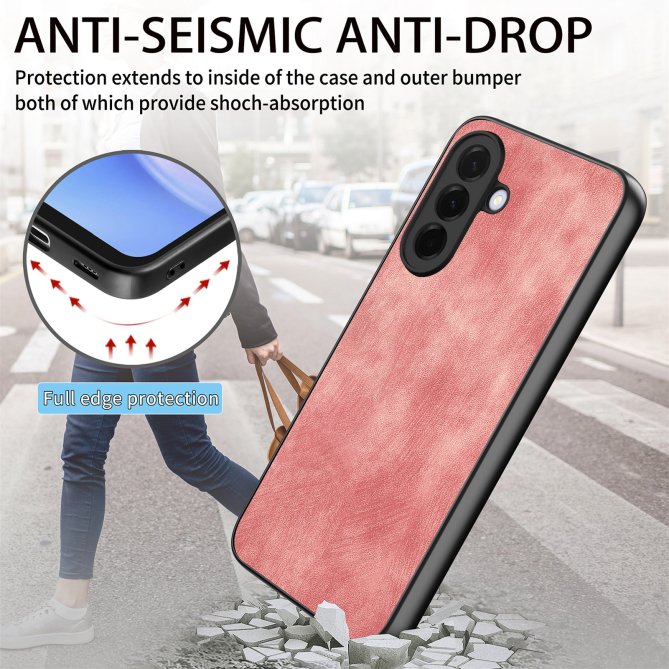 Coque Samsung Galaxy A27 slim rétro cuir anti-choc