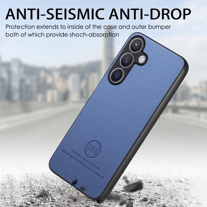 Coque Samsung Galaxy A27 texture tissu cuir slim