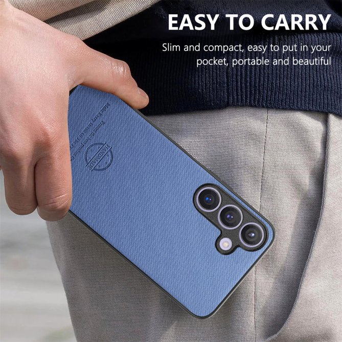 Coque Samsung Galaxy A27 texture tissu cuir slim