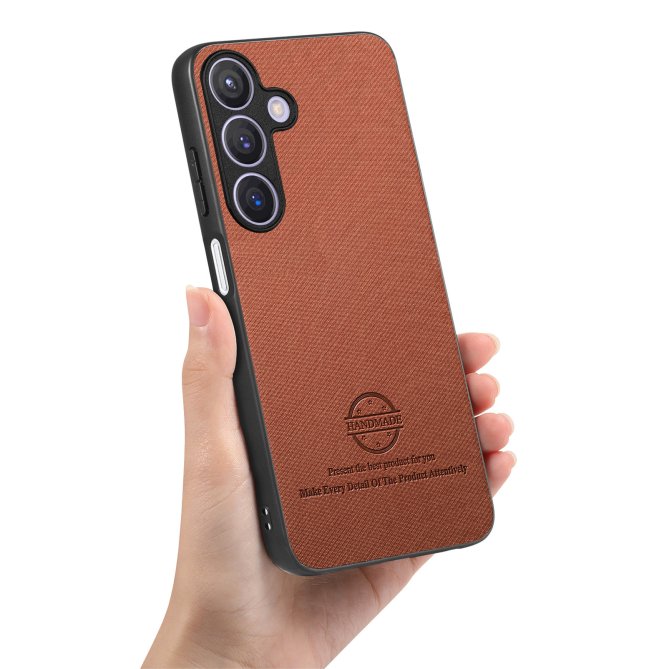 Coque Samsung Galaxy A27 texture tissu cuir slim