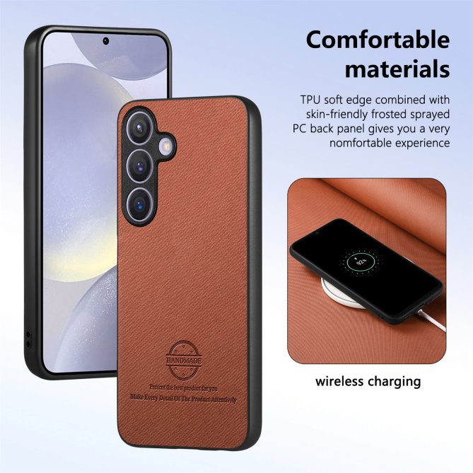 Coque Samsung Galaxy A27 texture tissu cuir slim