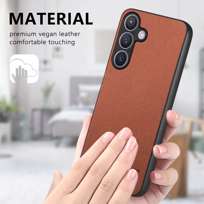 Coque Samsung Galaxy A27 texture tissu cuir slim