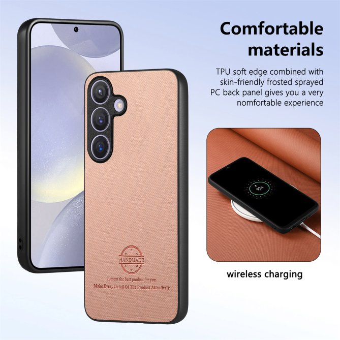 Coque Samsung Galaxy A27 texture tissu cuir slim