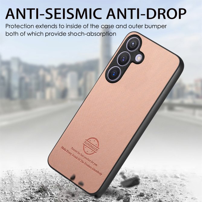 Coque Samsung Galaxy A27 texture tissu cuir slim